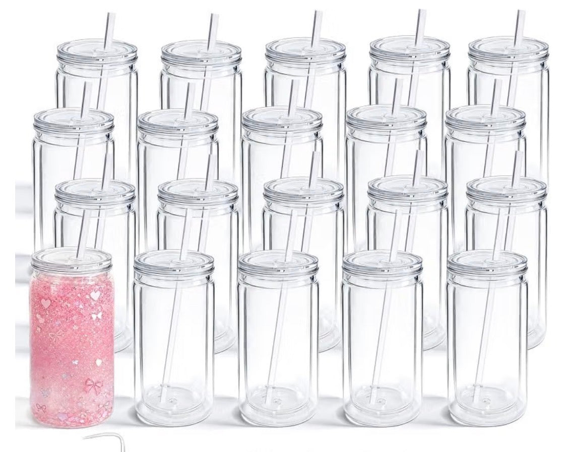 20 oz Snow Globe Tumbler(Lava)