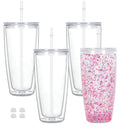 24 0z snow globe style  tumbler